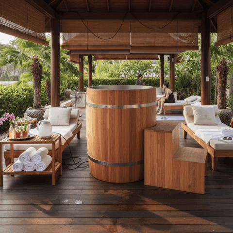 Red Cedar Ice Barrel Plunge Tub