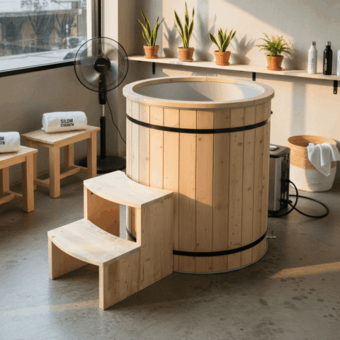 Pine Ice Plunge Barrel Tub