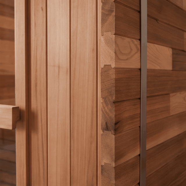 Two Person Cube Sauna Close Up View