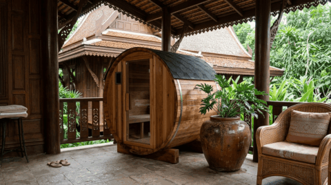 Custom Barrel Sauna — 2 Person