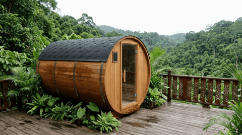 Custom Barrel Sauna — 8 Person