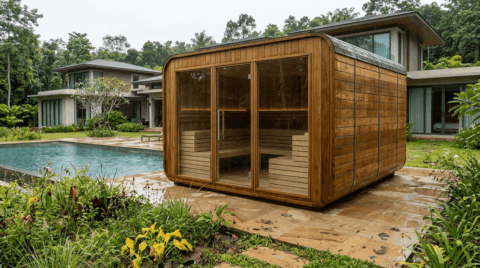 Custom Cube Sauna — 8 Person