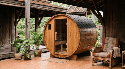 Custom Barrel Sauna — 4 Person
