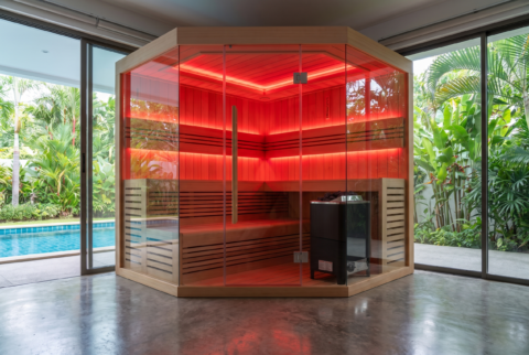 Indoor Corner Sauna – 3-4 Person