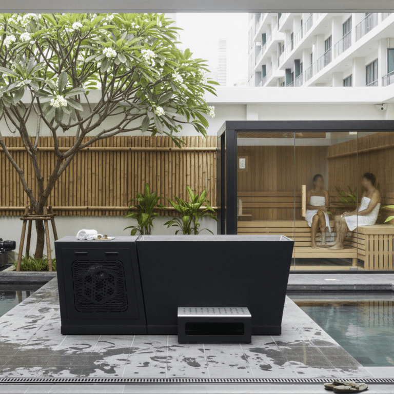 All-in-one Black Steel Ice Bath | Stainless Steel
