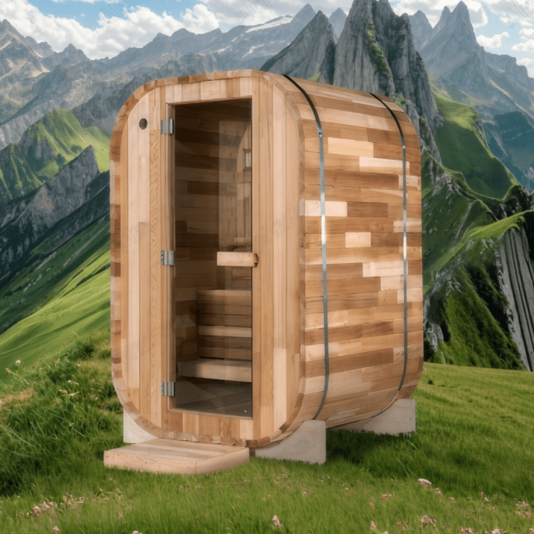 Cube Sauna 1350 × 1300mm | 1-2 person