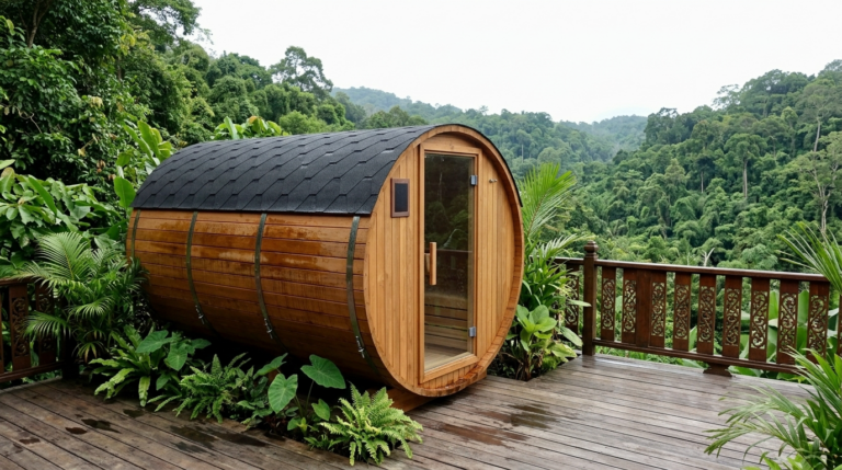 Custom Barrel Sauna — 8 Person