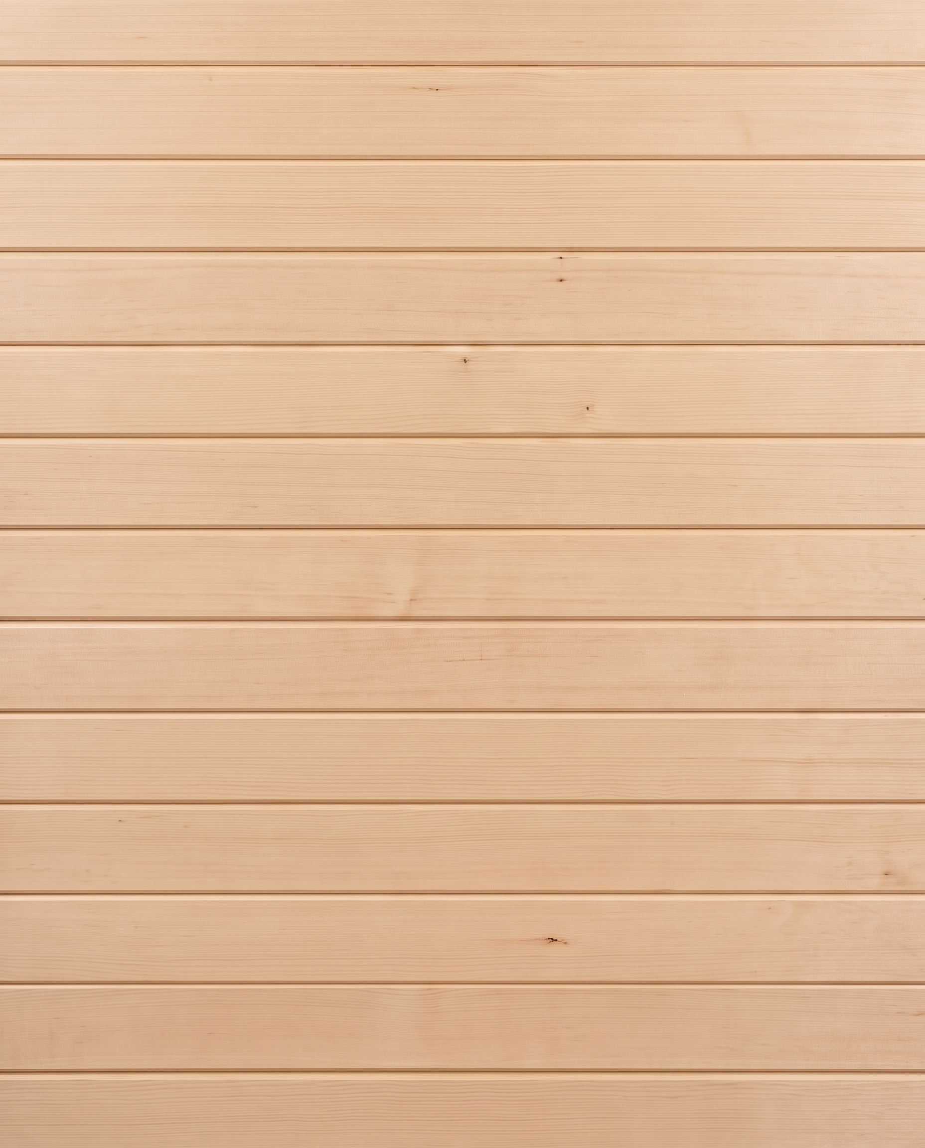 Hemlock sauna timber, light and even in tone